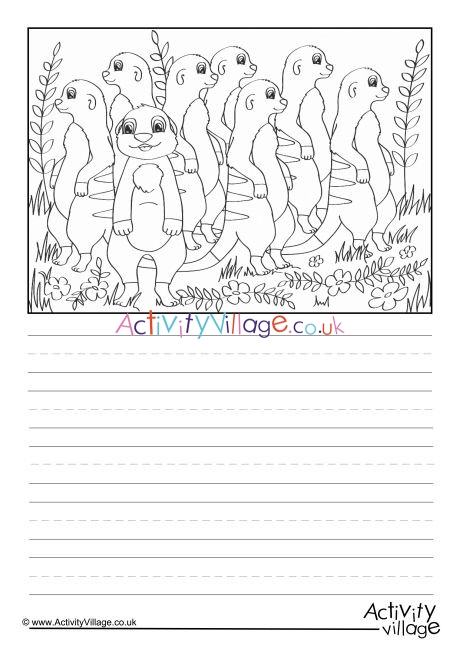 Meerkats Scene Story Paper