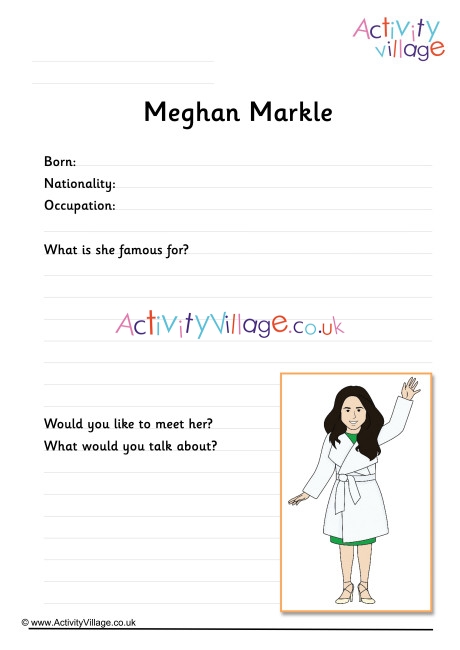 Meghan Markle Worksheet