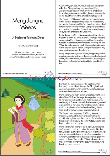 Meng Jiangnu Weeps - printable story