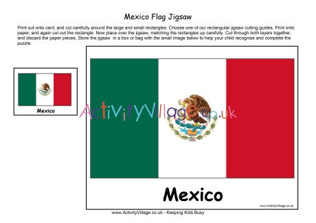 Mexico flag jigsaw