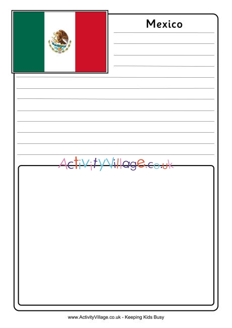 Mexico notebooking page