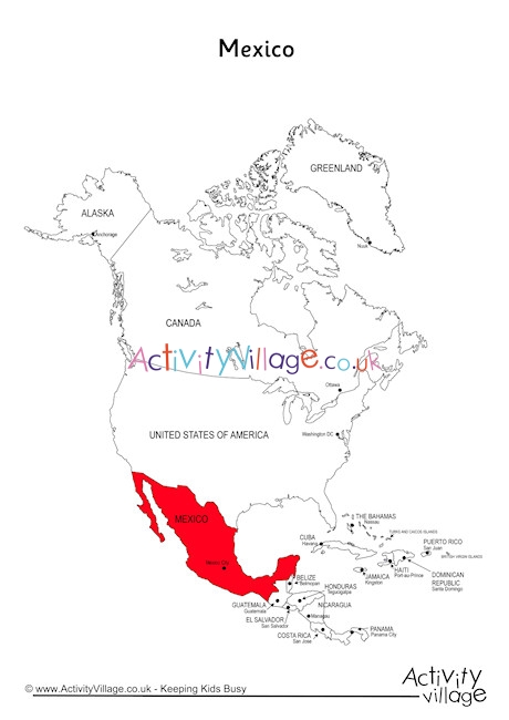 Mexico On Map Of North America