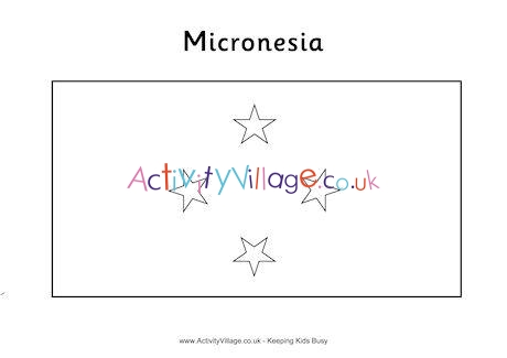 Micronesia Flag Colouring Page