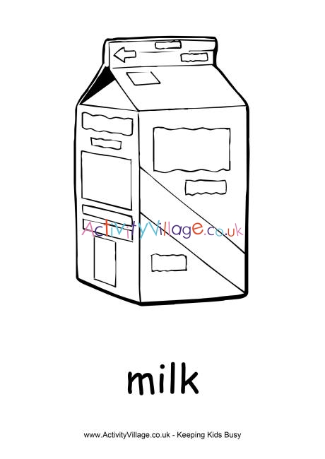 Milk colouring page