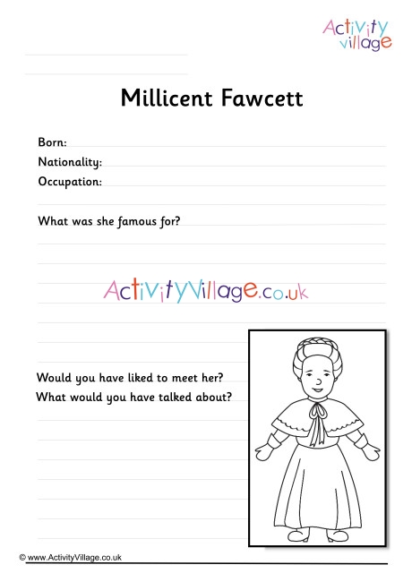 Millicent Fawcett Worksheet