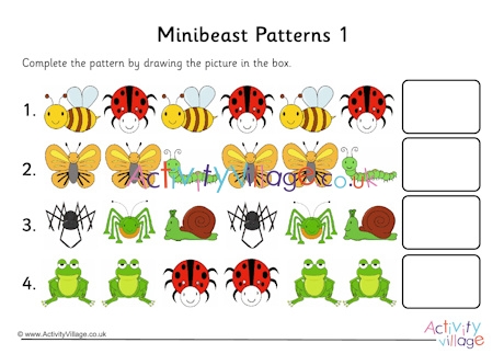 Minibeast patterns 1