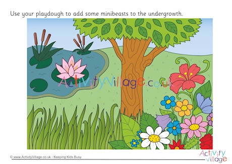 Minibeasts Playdough Mat