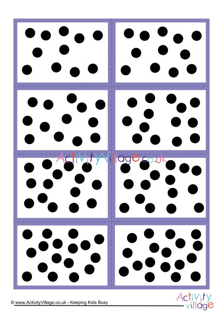 Mix and match number dots cards 11 to 20 set 2