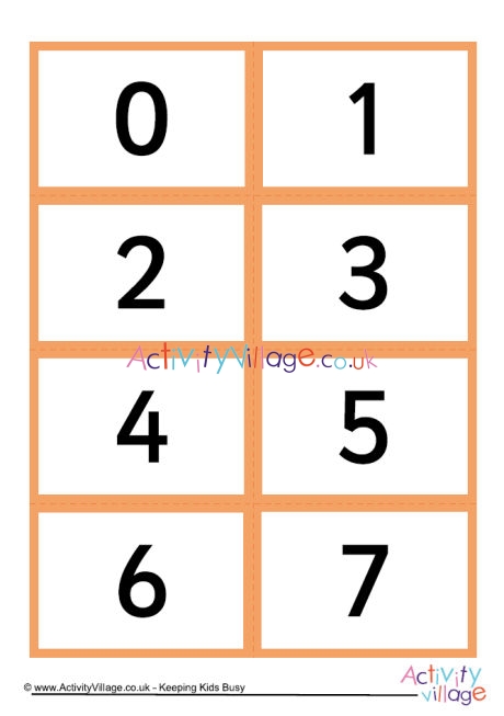 Mix and match number symbol cards 0 to 10