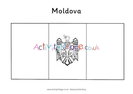 Moldova Flag Colouring Page