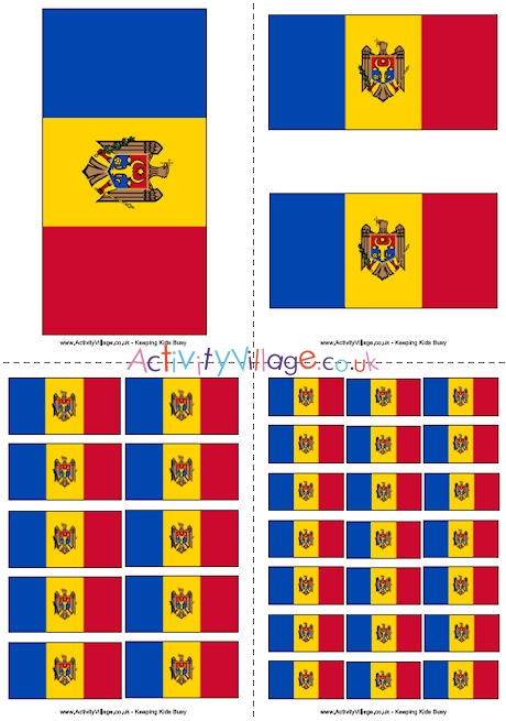 Moldova Flag Printable