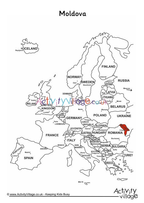 Moldova On Map Of Europe