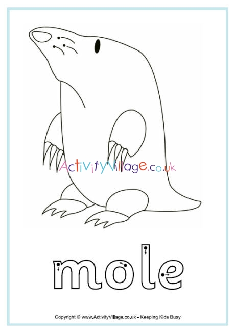 Mole finger tracing