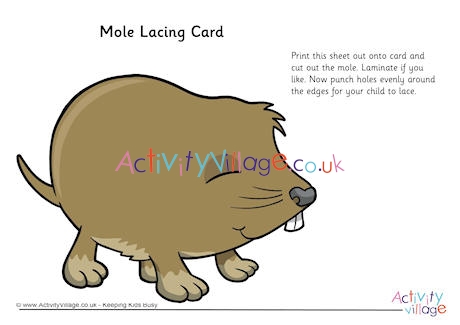 Mole Lacing Card