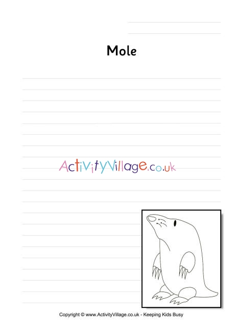 Mole writing page