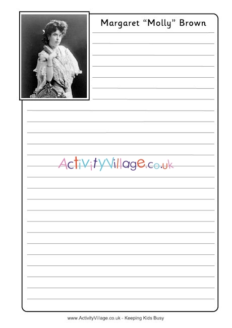 Molly Brown notebooking page