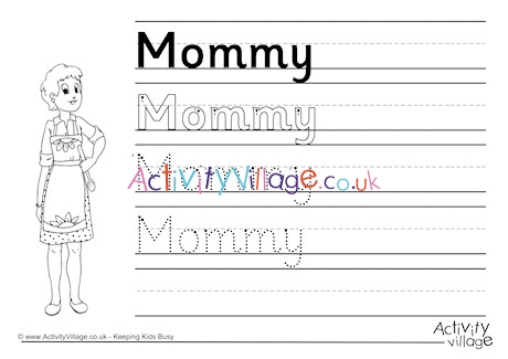 Mommy Handwriting Worksheet
