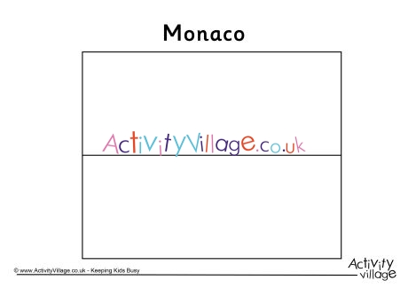 Monaco flag colouring page