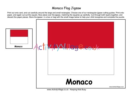Monaco flag jigsaw