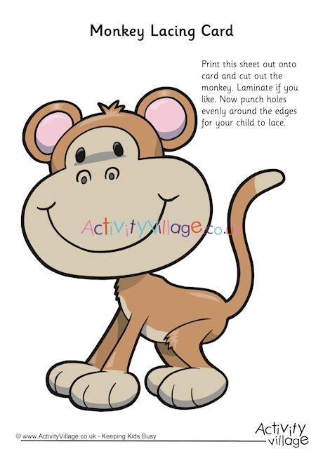 Monkey Lacing Card 2