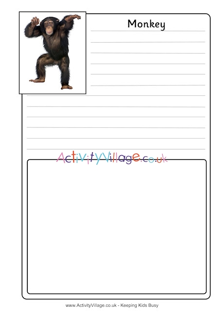 Monkey Notebooking Page