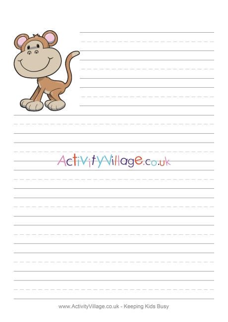 Monkey writing paper