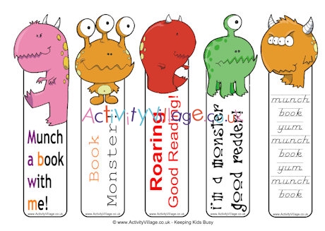 Monster bookmarks