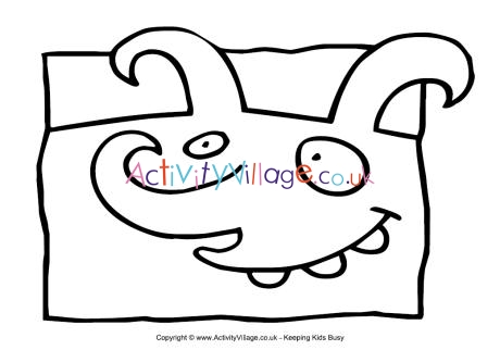 Monster colouring page 16