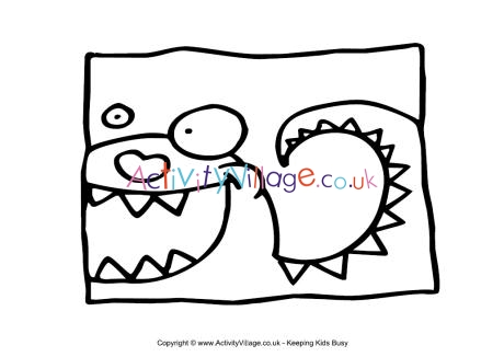 Monster colouring page 22