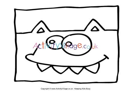 Monster colouring page 23