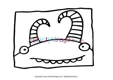 Monster colouring page 3