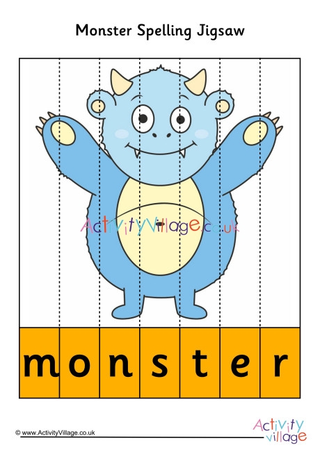 Monster Spelling Jigsaw