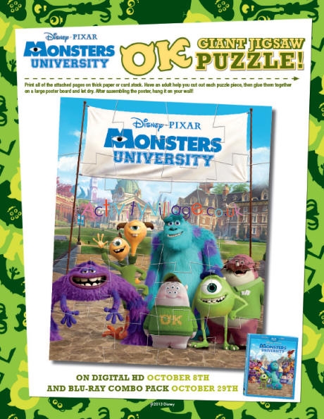 Monsters university giant puzzle