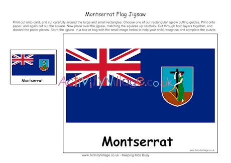 Montserrat flag jigsaw