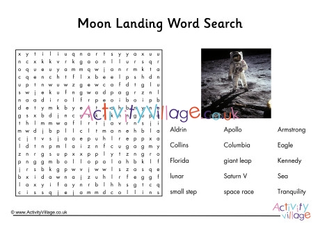 Moon Landing Word Search