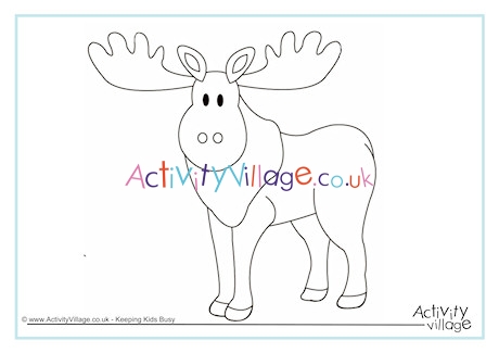 Moose Colouring Page 2