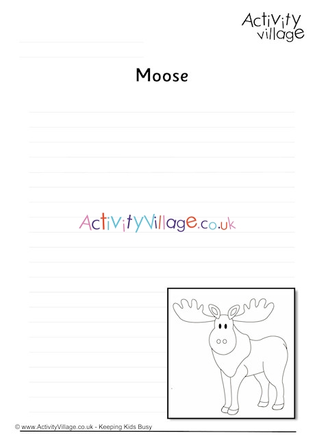 Moose Writing Page