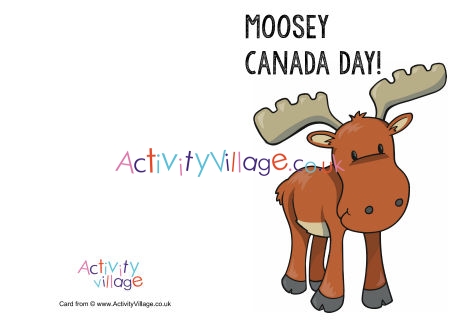 Moosey Canada Day card