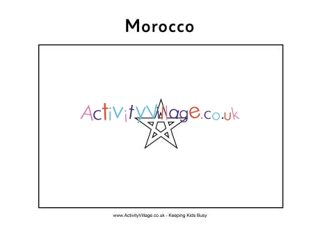 Morocco colouring flag