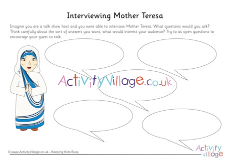 Mother Teresa Interview Worksheet