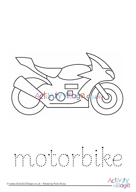 Motorbike Word Tracing