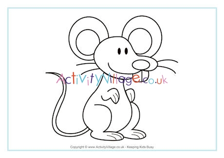Mouse colouring page