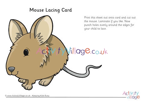 Mouse Lacing Card 2