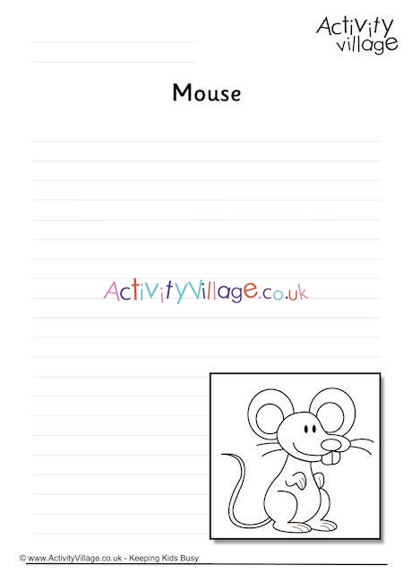 Mouse Writing Page