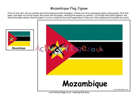 Mozambique flag jigsaw