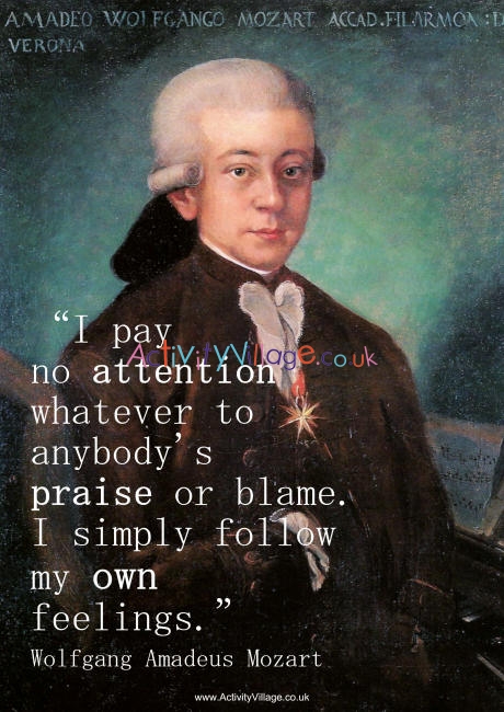 Mozart quote poster