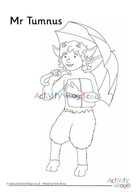 Mr Tumnus Colouring Page