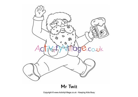 Mr Twit colouring page