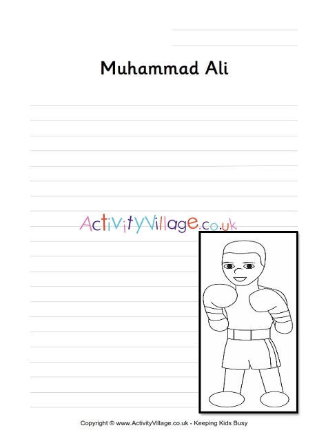 Muhammad Ali writing page