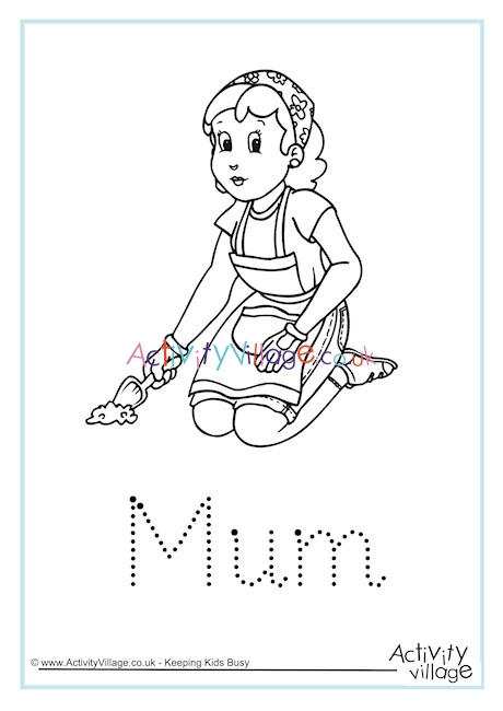 Mum Word Tracing